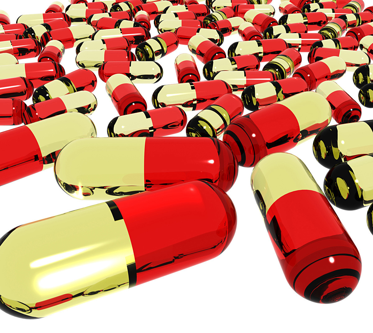 Red and yellow capsules